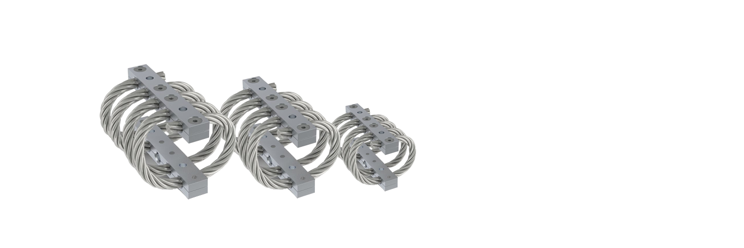 Stöt och vibrationsdämpare av typen Half-Helical