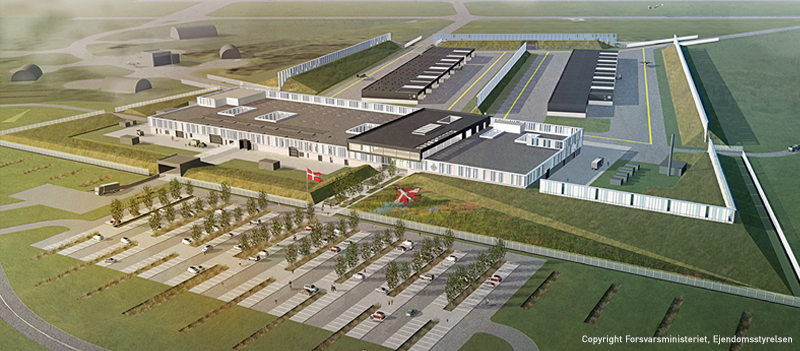 Illustration av F-35 Campus i Skrydstrup