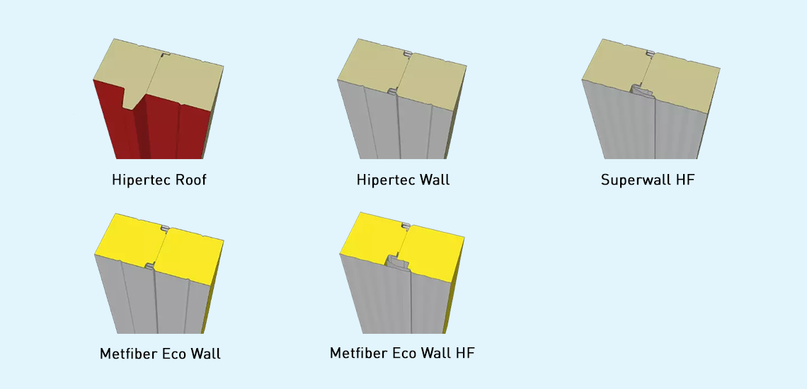 Ett urval av sandwichpanelsystem från Metecno