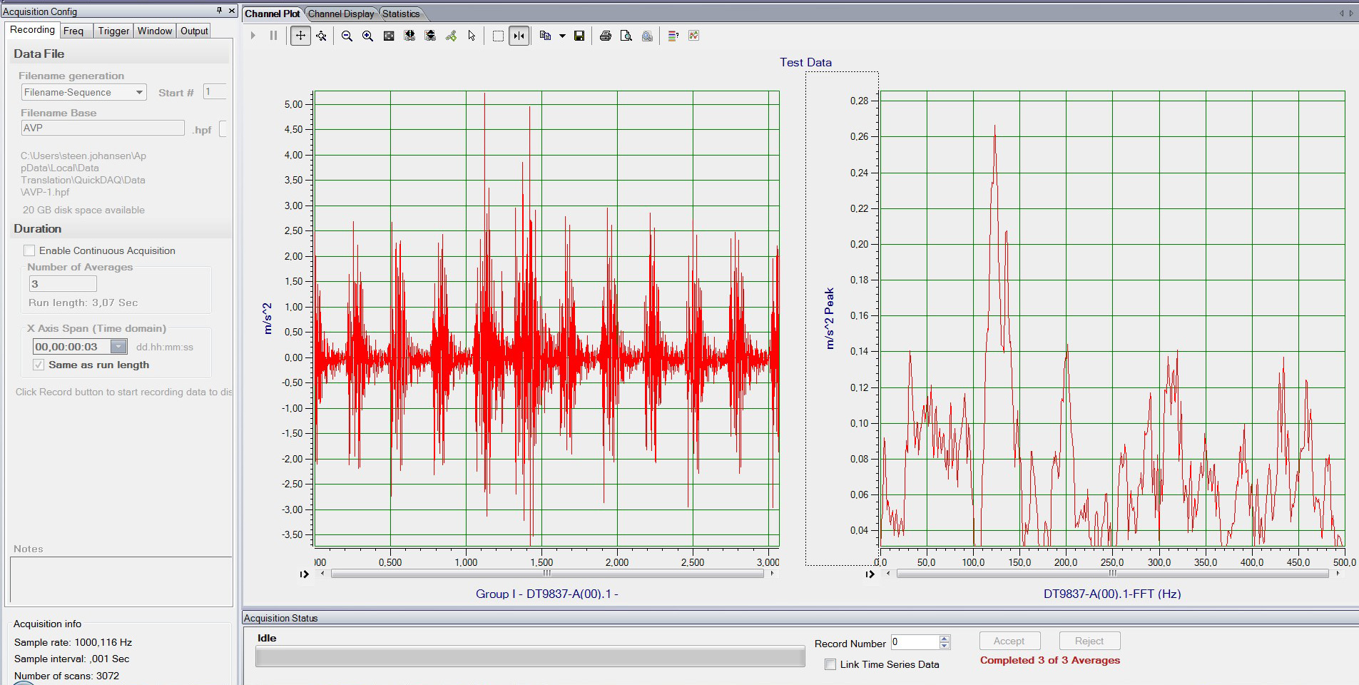 Tidssignal från en press - problem med vibrationer Tidssignal från en press - problem med vibrationer